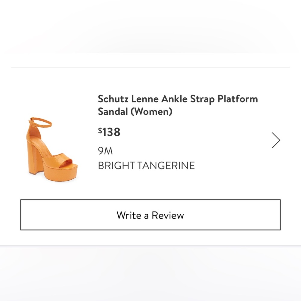 Schulz Lenne ankle strap platform sandal bright tangerine